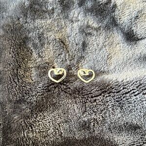 Elegant Sterling Silver Heart Earrings